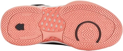 Pink AOSTA 7.0 rubber sole on the best Women's K-Swiss pickleball shoes. 