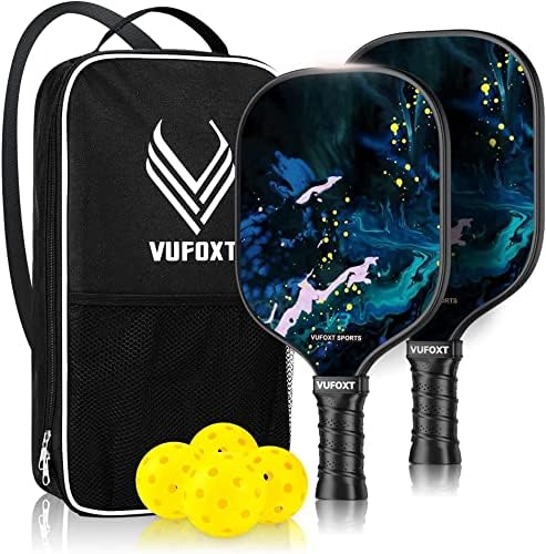 VUFOXT Pickleball Paddles Set Ink Black