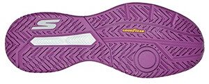 Purple Goodyear outsole provides maximum traction and is another reason why wear pickleball shoes.