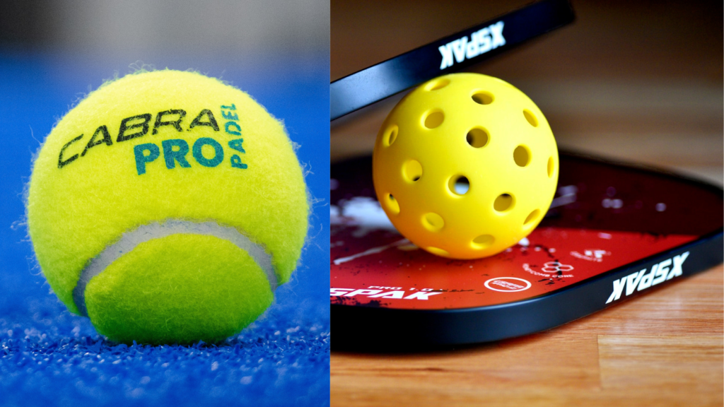 Padel vs pickleball ball