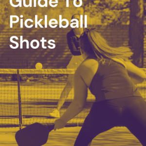 A new pickler hitting the ball after reading a beginners guide to pickleball shots.