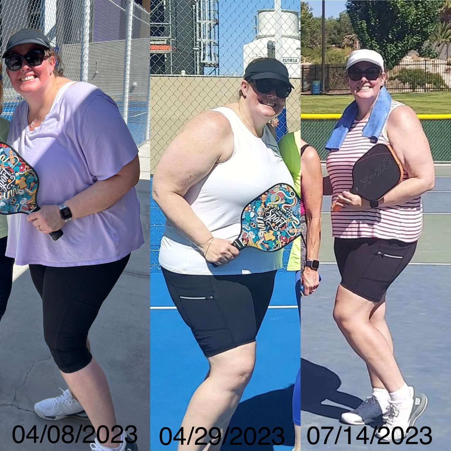 How does pickleball change lives: The before and after photos from Nikkol Breer show her weight loss journey.