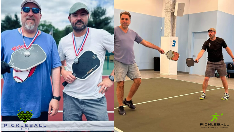 Terence on the right in both images will receive an award at the APP New York City Open 2024 for his work growing the sport among the parkinsons community.