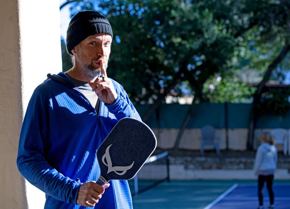 Man with OWL paddles in Ojai Valley