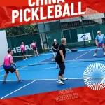 Pickleball In China: Lee Whitwell playing a doubles match with Chinese locals