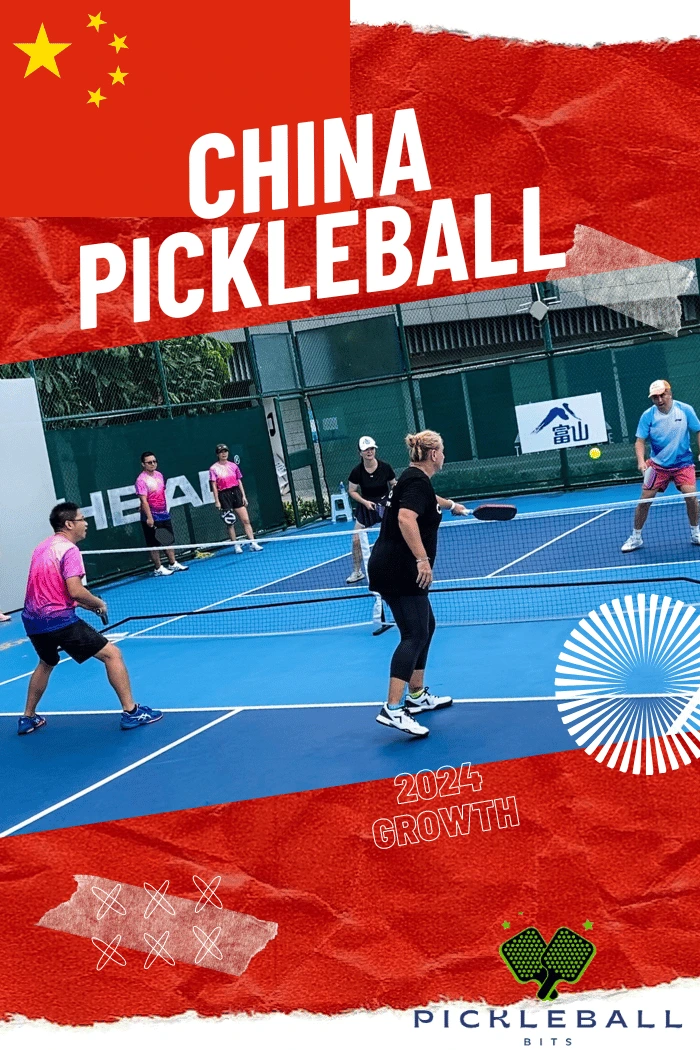 Pickleball In China: Lee Whitwell playing a doubles match with Chinese locals